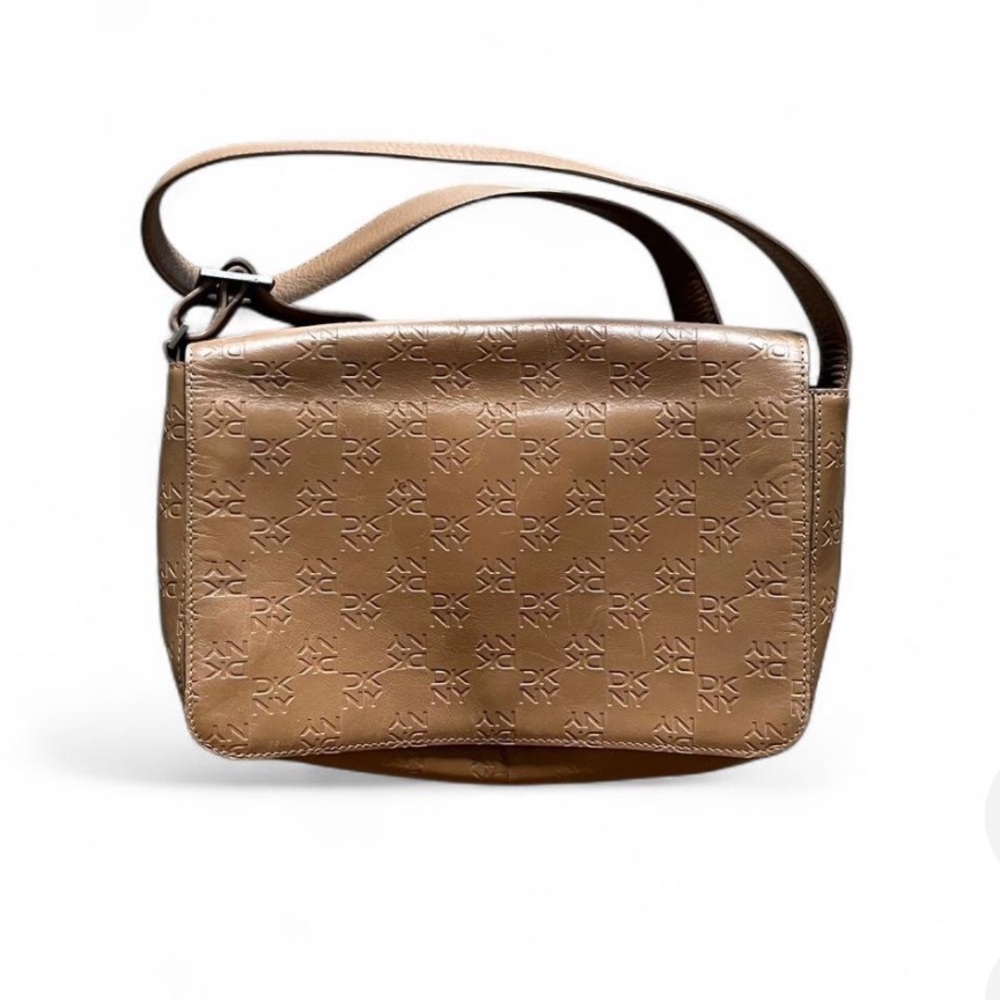 DKNY Embossed Tan Crossbody Bag